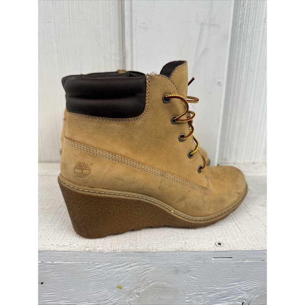Timberland size 8 Women's Earthkeepers‎ Amston wedge Boot 6 inch wheat